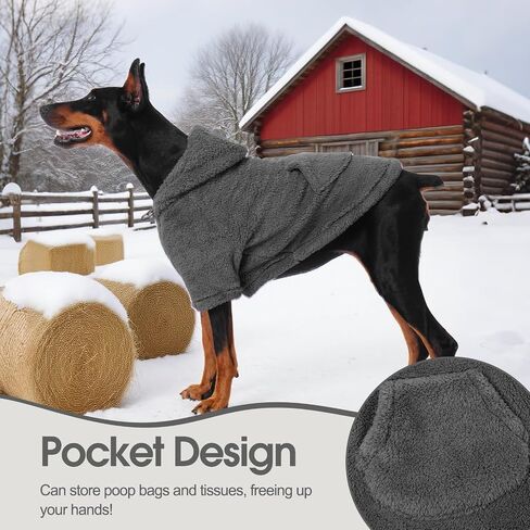 IDOMIK Fuzzy Dog Sweater with Adjustable Hood & Harness Hole,Purple,S in Saudi Arabia