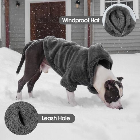 IDOMIK Fuzzy Dog Sweater with Adjustable Hood & Harness Hole,Purple,S in Saudi Arabia