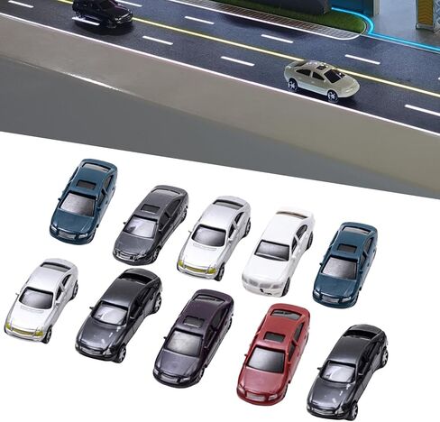 10x Mini Scale Model Cars المركبات المصغرة متعددة الأغراض 1/75 ديوراما لتخطيط طاولة الرمال شارع شارع مشهد وقوف السيارات in Saudi Arabia