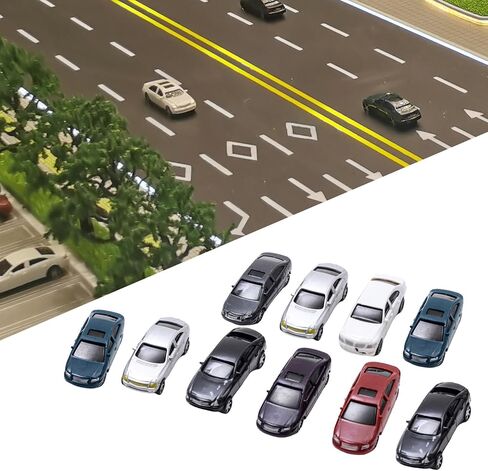 10x Mini Scale Model Cars المركبات المصغرة متعددة الأغراض 1/75 ديوراما لتخطيط طاولة الرمال شارع شارع مشهد وقوف السيارات in Saudi Arabia