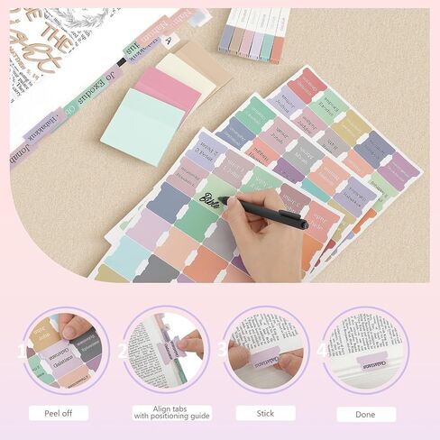 Bible Study Supplies Christian Gifts for Women, Bible Journaling Kit Bible Highlighters and Pens No Bleed-Annotation Kit with Glassine Envelopes, Pen Case, Tabs, Sticky Notes, and More in Saudi Arabia