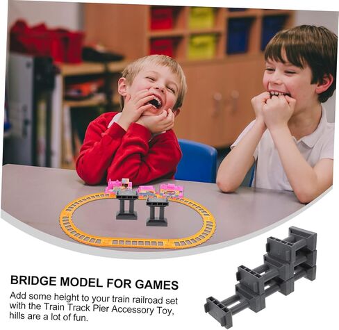 Totority 6PCS Train Bridge Pier Model للبنين والبنات ، يدعم جسر السكك الحديدية الزخرفية الملحقات الصعود لمجموعات قطار DIY ومشهد السكك الحديدية النموذجية in Kuwait