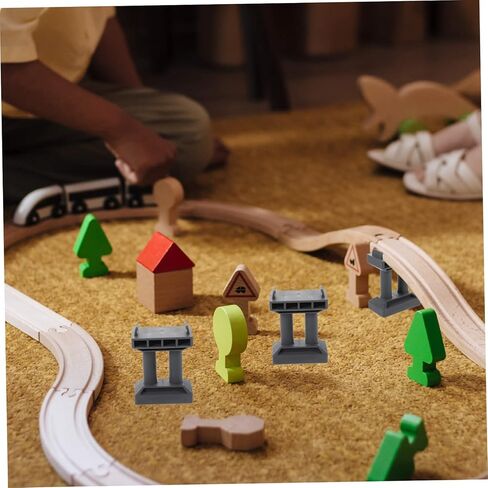 Totority 6PCS Train Bridge Pier Model للبنين والبنات ، يدعم جسر السكك الحديدية الزخرفية الملحقات الصعود لمجموعات قطار DIY ومشهد السكك الحديدية النموذجية in Kuwait