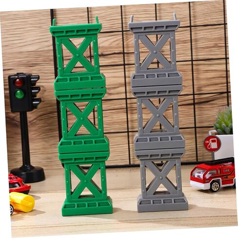 يدعم جسر قطار 8pcs 8pcs إكسسوارات متينة للقطار لمسارات السكك الحديدية يعزز المناظر الطبيعية المصغرة والمناظر الطبيعية DIY والخيال الإبداعي in Saudi Arabia