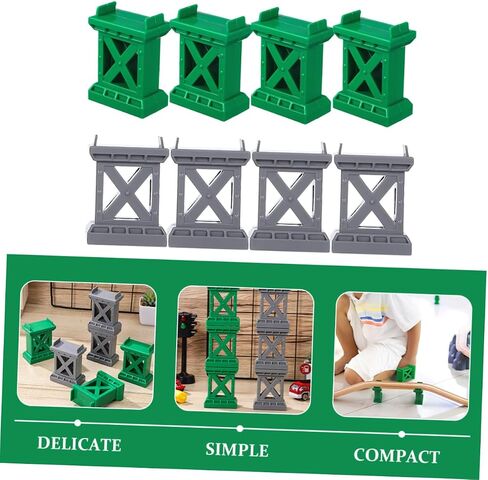 يدعم جسر قطار 8pcs 8pcs إكسسوارات متينة للقطار لمسارات السكك الحديدية يعزز المناظر الطبيعية المصغرة والمناظر الطبيعية DIY والخيال الإبداعي in Saudi Arabia