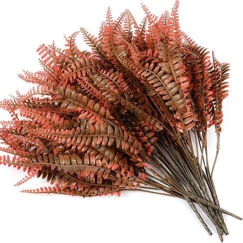 Artificial Boston Fern Plants Bushes Artificial Shrubs Greenery for House Plastic Outdoor UV Garden Resistant Office Garden Indoor Decor (Pack of 4) in Kuwait