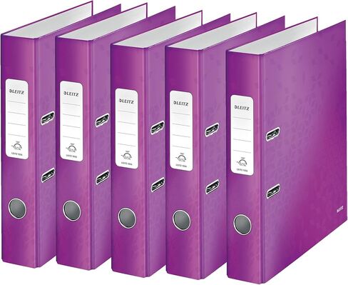 LEITZ 10054051 مجلد جودة 180 درجة من 5 A4 8 سم عرض العمود الفقري الرمادي الرمادي الجليد الأزرق. in Saudi Arabia