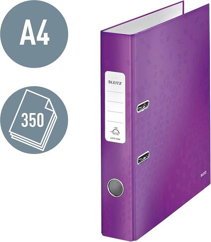 LEITZ 10054051 مجلد جودة 180 درجة من 5 A4 8 سم عرض العمود الفقري الرمادي الرمادي الجليد الأزرق. in Saudi Arabia