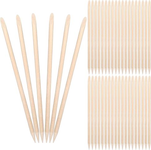 100 Pcs Wooden Stylus Sticks for Scratch Art, Wood Color Sticks Heavy Duty Craft Tools for DIY Creative Draw Christmas Thanksgiving(11.5cm) in Saudi Arabia