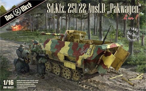 Das Werk 16022 1/16 SD.KFZ. 251/22 Pakwagon German WWII Halftrack ModelKit in Kuwait