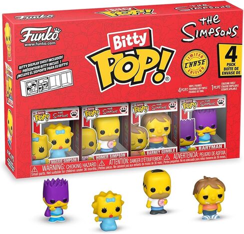 فونكو بوب! Bitty: Simpsons - Maggie Simpson ، Homer Simpson ، Barney Gumble ، وشخصية Mini Mini المفاجئة - 0.9 بوصة (2.2 سم). in Saudi Arabia