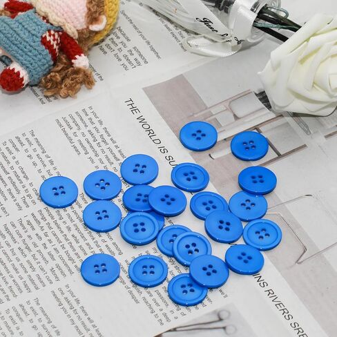 Lilaly 50 PCS 3/4 بوصة أزرار الراتنج للحرف اليدوية ، 4 ثقوب أزرار سوداء ، للخياطة ، DIY ، الحرف اليدوية (أسود) in Saudi Arabia