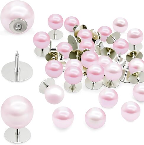 30 Sets Pearl Buttons No Sew Buttons for Clothes, 10mm Pearl Brooch Pins Reusable for Women, White Safety Pins for Dresses, Shirts, DIY Crafts, Fashion Decorative Accessories in Kuwait