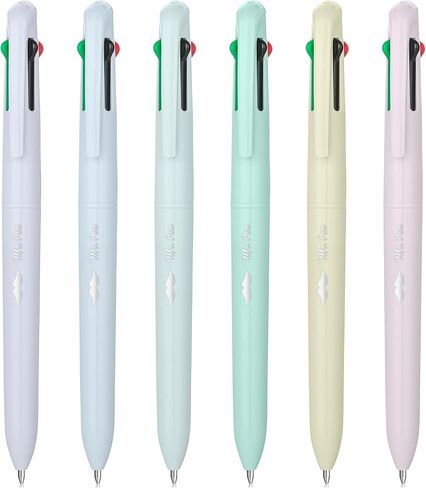 Mr. Pen- Ballpoint Multicolor Pen في واحد ، 4 في 1 ، 6 حزمة ، حبر ملون ، أقلام ملونة قابلة للسحب كلها في واحدة in Saudi Arabia