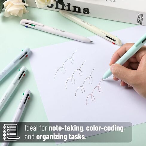 Mr. Pen- Ballpoint Multicolor Pen في واحد ، 4 في 1 ، 6 حزمة ، حبر ملون ، أقلام ملونة قابلة للسحب كلها في واحدة in Saudi Arabia