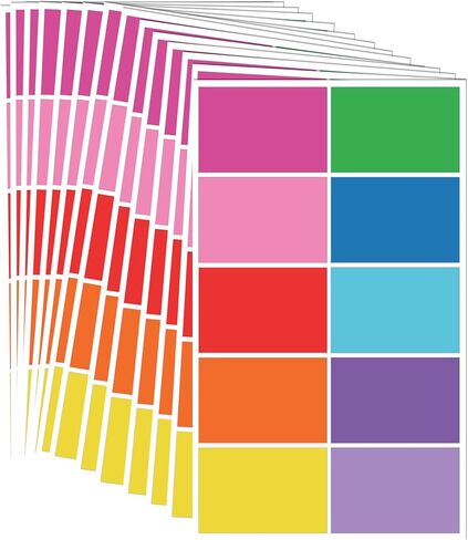 Vuzvuv 500 Pieces Colored Label Sticker in 10 Colors,3 x 1 Inch Self-Adhesive Color Coding Labels for Inventory School Classrooms Offices（Morandi Series） in Kuwait