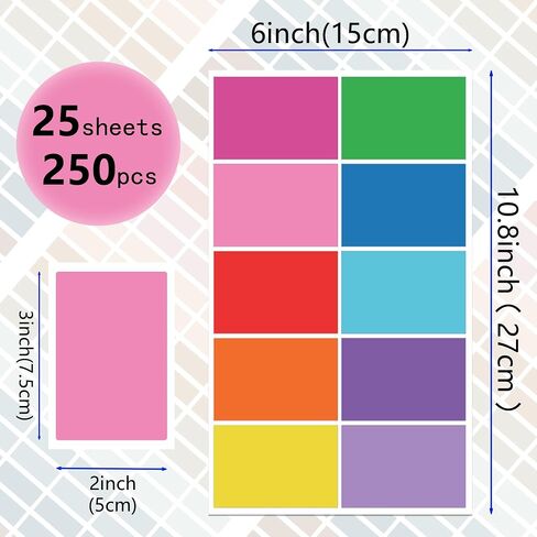 Vuzvuv 500 Pieces Colored Label Sticker in 10 Colors,3 x 1 Inch Self-Adhesive Color Coding Labels for Inventory School Classrooms Offices（Morandi Series） in Kuwait