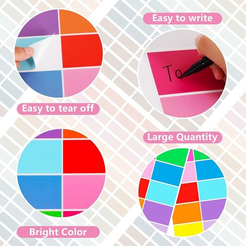 Vuzvuv 500 Pieces Colored Label Sticker in 10 Colors,3 x 1 Inch Self-Adhesive Color Coding Labels for Inventory School Classrooms Offices（Morandi Series） in Kuwait