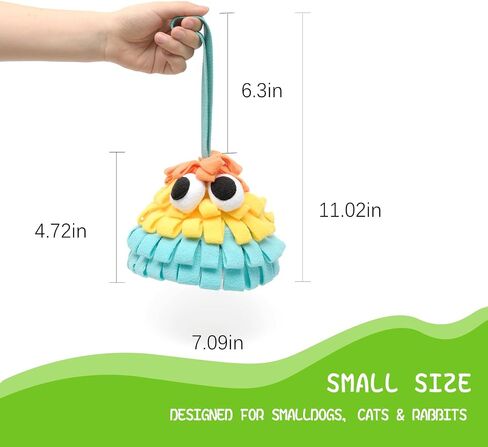 Snuffle Mat for Dogs with Squeaky, Interactive Dog Puzzle for Boredom, Slow Eating, Training Foraging Skills and Stress Relief, Pet Treat Feeding Mat for Dogs Cats (Orange Yellow Blue, Regular) in Saudi Arabia