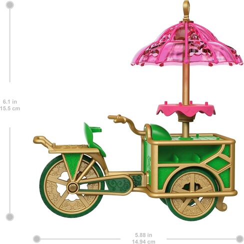 Mattel Universal Pictures 'Wicked Emerald City Dessert Cart مع Cart & Elphaba Small Doll و 7 ملحقات مستوحاة من الفيلم in Kuwait