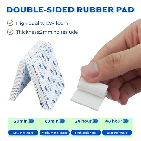 100pcs شريط رغوة مزدوج الجوانب ، شريط التثبيت الشاق الأبيض الشاق السوبر لا شرق الرغوة سمك 2 مم شريط لاصق لزجة إضافية ، مقاومة للماء للجدران صورة ، سيارة ، المنزل ، المكتب in Kuwait