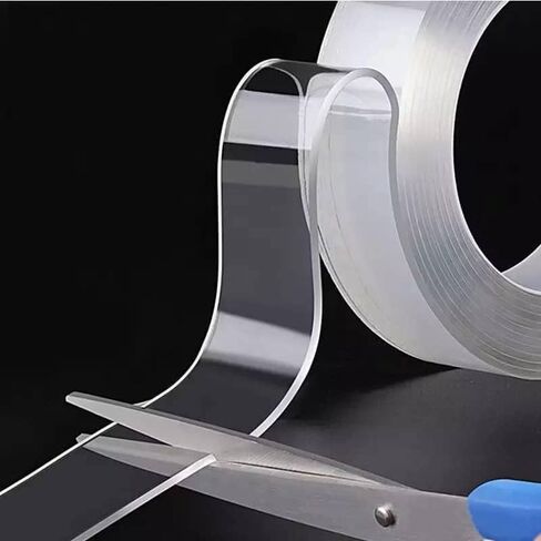 Double Sided Tape Heavy Duty, Multipurpose Removable Mounting Tape Adhesive, Reusable Strong Stick Wall Tape Strip Clear Adhesive for Poster Carpet Tape Sticky Items-(9.84 feet)-White (A2) in Saudi Arabia