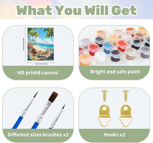 Ceiomez Flowers Paint by Number Kit للبالغين ، وطلاء الليمون بأرقام للبالغين ، والطلاء البالغين بأدوات عدد على القماش لهدية ديكور المنزل 16x16in in Kuwait
