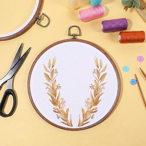 6 PCS Embroidery Hoops Bulk 8 Inch Cross Stitch Hoop Wood Embroidery Hoop Frame, Wooden Circle Ring for Crossstitch Sewing Art Craft DIY Needlepoint Projects in Saudi Arabia