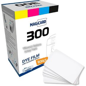 2 Pack - Magicard Mc300ymcko/2 صبغة فيلم لسلسلة 300 بطاقة بطاقة - 300 طباعة Magiccard ymcko شريط الطابعة الكاملة وتنظيف التخزين المؤقت مع 20 بطاقة معرف متخصصة in Saudi Arabia
