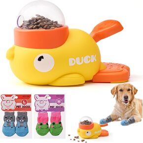 لعبة لغز الكلاب مع 2 الجوارب- الكلاب لغز الألغاز ، والجرو التفاعلي على شكل بطة تعالج التغذية موزع الغذاء ألعاب التحفيز العقلي للكلاب القطط الصغيرة والكبيرة in Kuwait