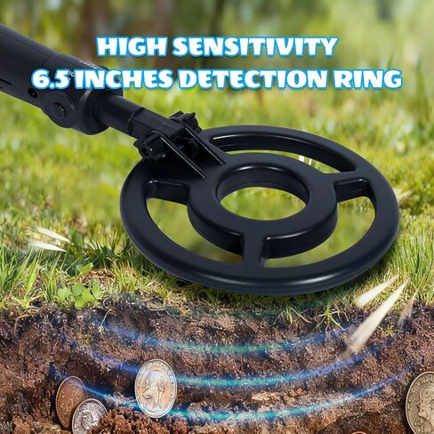 Kids Metal Detector with Sound & LED Alerts, 75" Long Lightweight Beginner Metal Detector for Kids, Treasure Finder, Easy Screen-Free Operation, Beach & Outdoor STEM Toy Gift for Boys & Girls Age 5+ in Saudi Arabia