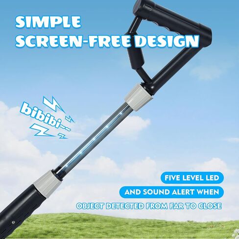 Kids Metal Detector with Sound & LED Alerts, 75" Long Lightweight Beginner Metal Detector for Kids, Treasure Finder, Easy Screen-Free Operation, Beach & Outdoor STEM Toy Gift for Boys & Girls Age 5+ in Saudi Arabia