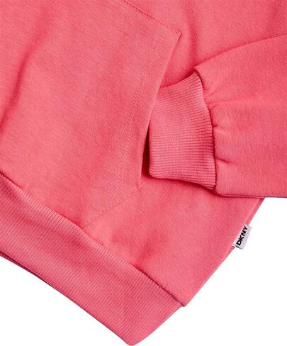 DKNY Girls' Jogger Set - 2 Piece Soft Fleece Athletic Pullover Hooded Sweatshirt and Jogger Sweatpants for Girls (Sizes:7-12) in Kuwait