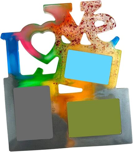 Gadpiparty 2pcs Epoxy Photo Frame Mold for Mother's Day Crafts Heart-Shaped Easy Demoulding Safe Material for Creative Home Decor in Saudi Arabia