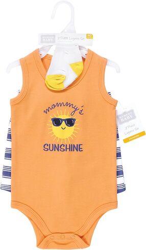 بدلة أطفال من الجنسين من Hudson Baby، قصيرة وجوارب، لعبة البيسبول الرائعة، 9-12 شهرًا in Kuwait