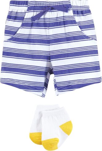 بدلة أطفال من الجنسين من Hudson Baby، قصيرة وجوارب، لعبة البيسبول الرائعة، 9-12 شهرًا in Kuwait