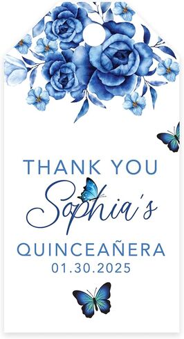 Andaz Press 40 pack Quinceañera Favor Taves with String ، Classic شكرًا لك على الاحتفال مع علامات الهدايا مع صورة مخصصة لـ Mis Quince Años ، XV ، عيد ميلاد 15 ، لصالح الهدايا in Saudi Arabia