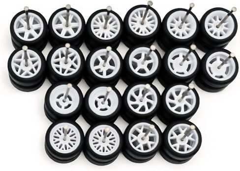 WAVEIST 1/64 Wheels and Tires,Real Rider Series,for Car Culture, The Same Color Electroplated silver but Different Styles,10 sets in a Pack.(Electroplated silver) in Kuwait