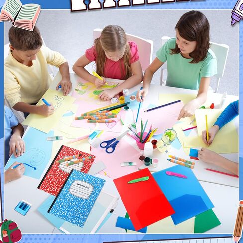 72 Pcs School Supplies Gift Box Set, Back to School Supplies Primary Middle College Bundle Essential Stuff Bulk Pen Notebook Colorful Stationery for Teacher Student Classroom in Saudi Arabia