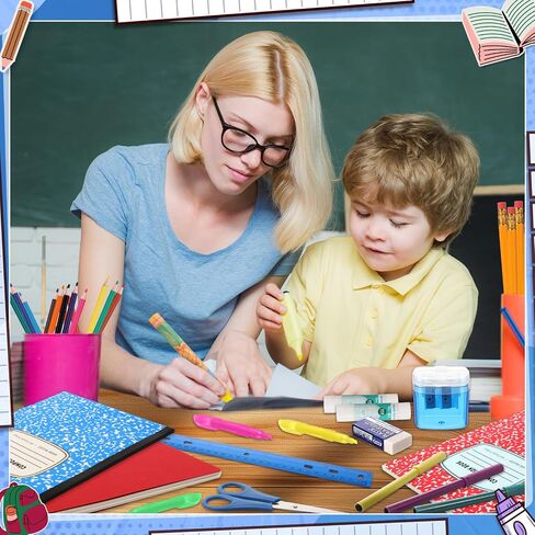 72 Pcs School Supplies Gift Box Set, Back to School Supplies Primary Middle College Bundle Essential Stuff Bulk Pen Notebook Colorful Stationery for Teacher Student Classroom in Saudi Arabia