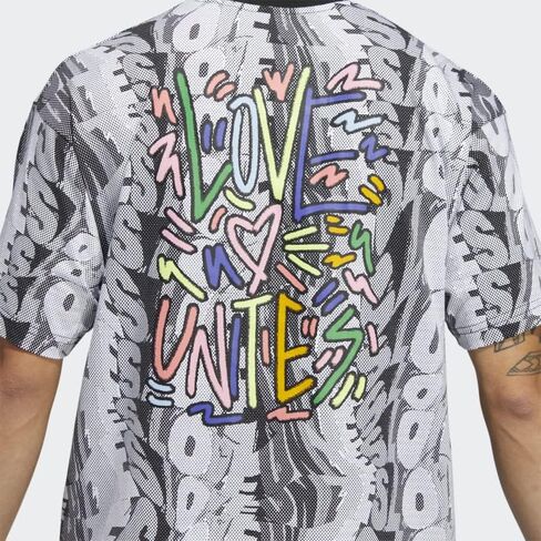 تي شيرت نسائي مطبوع عليه Love Unites Doodle من adidas Originals in Saudi Arabia