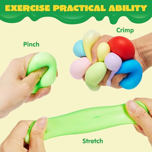 JOYIN 24 Pack Slow Rising Stress Balls, Squishy Sensory Fidget Toys, Hand Therapy Balls for Anxiety Relief, Classroom Prize Box Toys for Kids, Goodie Bag Stuffers, Party Favors in Saudi Arabia
