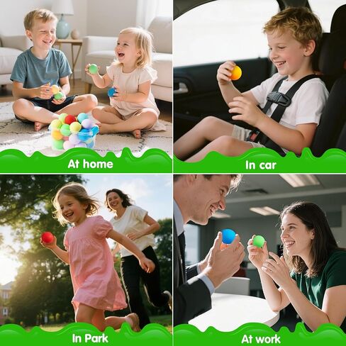 JOYIN 24 Pack Slow Rising Stress Balls, Squishy Sensory Fidget Toys, Hand Therapy Balls for Anxiety Relief, Classroom Prize Box Toys for Kids, Goodie Bag Stuffers, Party Favors in Saudi Arabia