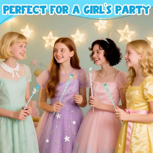 Rileryan Handcrafted Crystal Gemstone Fairy Wands Princess Wand Magic Wand for Witch Wizard Halloween Christmas Decor Accessories Birthday Gift (Blue) in Kuwait