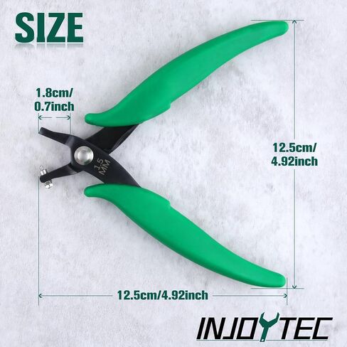 1.5mm Metal Hole Punch Pliers Sheet Metal Short Jaw Jewelry Hole Punch for Jewelry Pliers Precision Making Tool Craft Beading Hobby Green in Kuwait