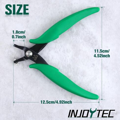 1.5mm Metal Hole Punch Pliers Sheet Metal Short Jaw Jewelry Hole Punch for Jewelry Pliers Precision Making Tool Craft Beading Hobby Green in Kuwait