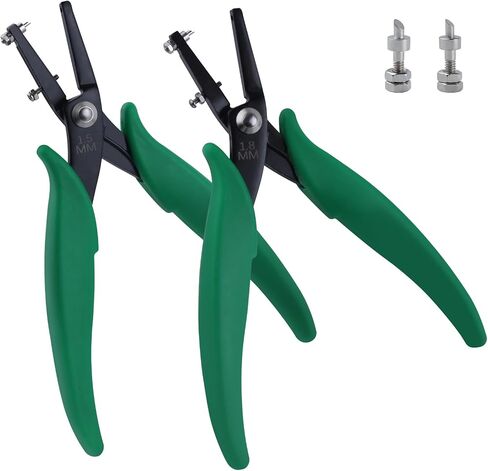 1.5mm Metal Hole Punch Pliers Sheet Metal Short Jaw Jewelry Hole Punch for Jewelry Pliers Precision Making Tool Craft Beading Hobby Green in Kuwait