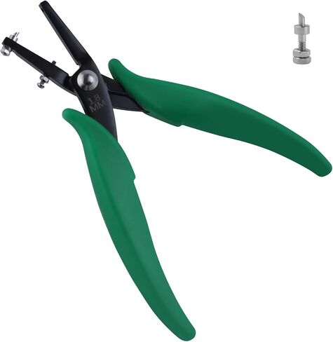 1.5mm Metal Hole Punch Pliers Sheet Metal Short Jaw Jewelry Hole Punch for Jewelry Pliers Precision Making Tool Craft Beading Hobby Green in Kuwait