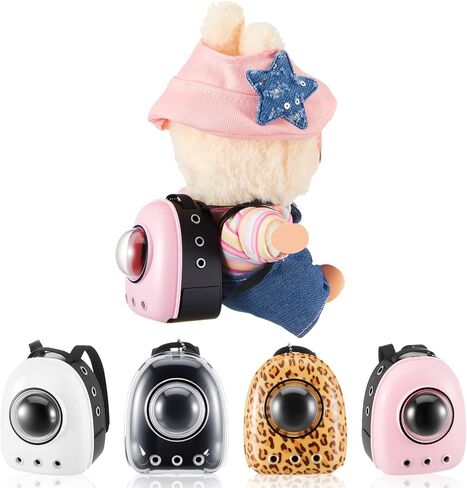 4 Pcs Mini Doll Backpack Set, Realistic Miniature Pet Carrier & Backpack Keychain, 4 Styles Doll Accessories for 17 cm Dolls in Saudi Arabia