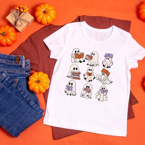 Transfers Halloween DTF جاهزة للضغط - 20 ورقة من Ghost Pumpkin Iron على عمليات النقل لملصقات Terts ، و Retro Boo Heat Transfer Finyl ، الحديد المخيف على شارات لأكياس الملابس DIY in Kuwait